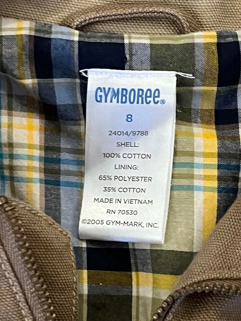 Vintage Gymboree Boys Brown Canvas Barn Jacket